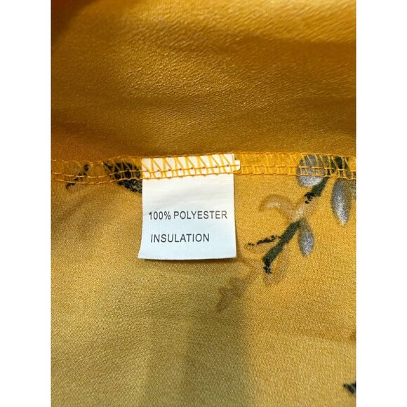 Bohemian Floral Kimono Cardigan 3XL Yellow With Lace Trim Bell Sleeves Boho Bold - Picture 7 of 8